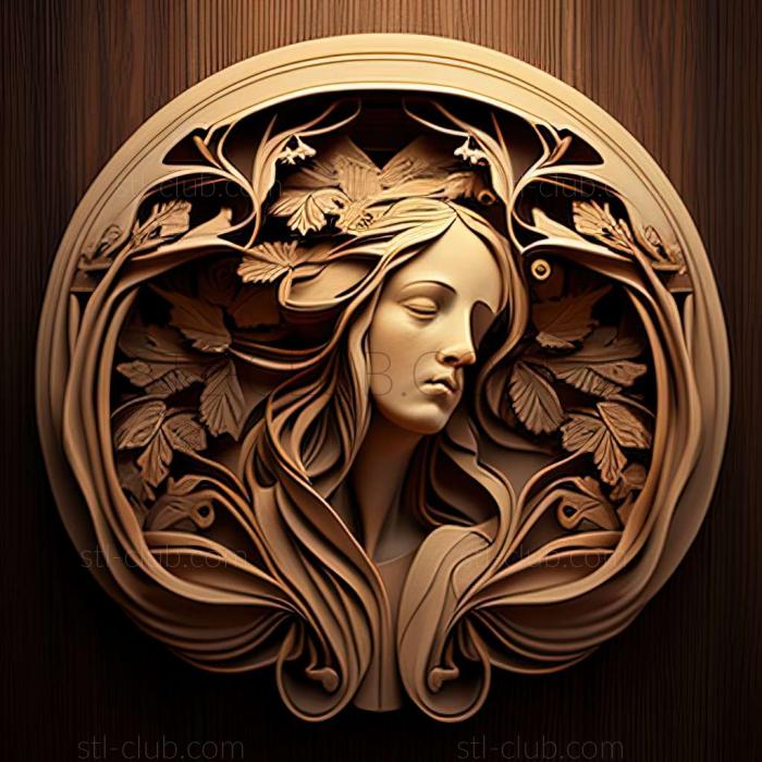 3D model style mucha (STL)